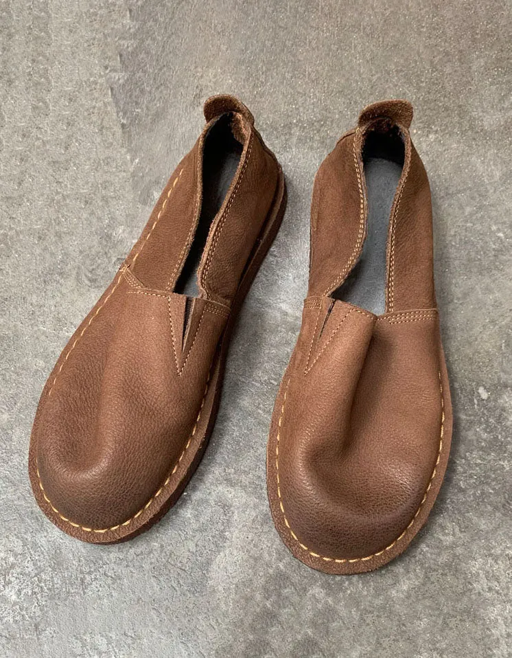 Slip-on Handmade Leather Retro Flats for Men 38-45