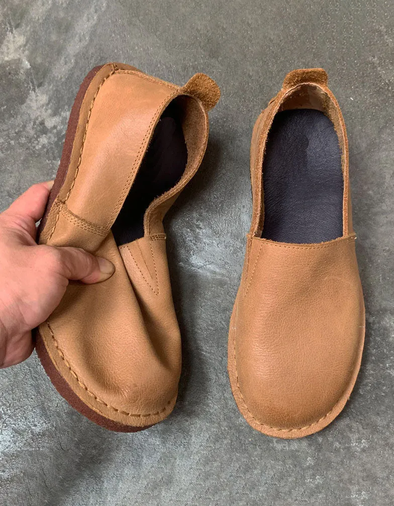 Slip-on Handmade Leather Retro Flats for Men 38-45