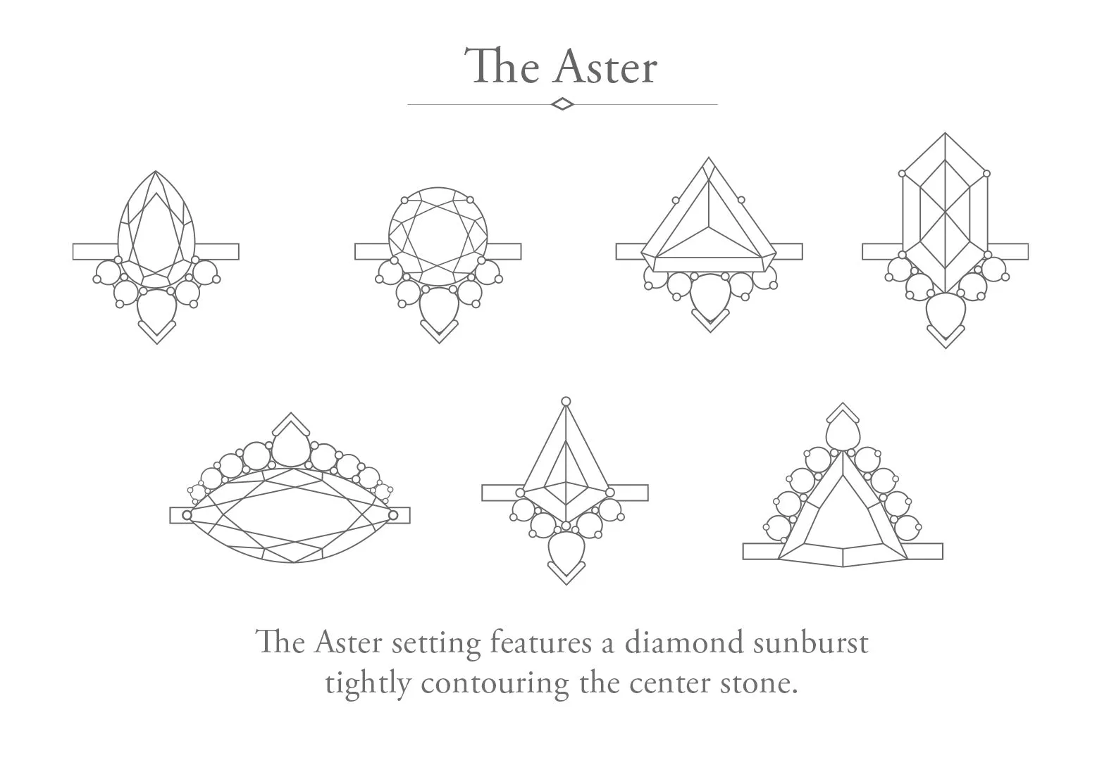 The Aster Ring with a Kite-Shaped Salt and Pepper Diamond