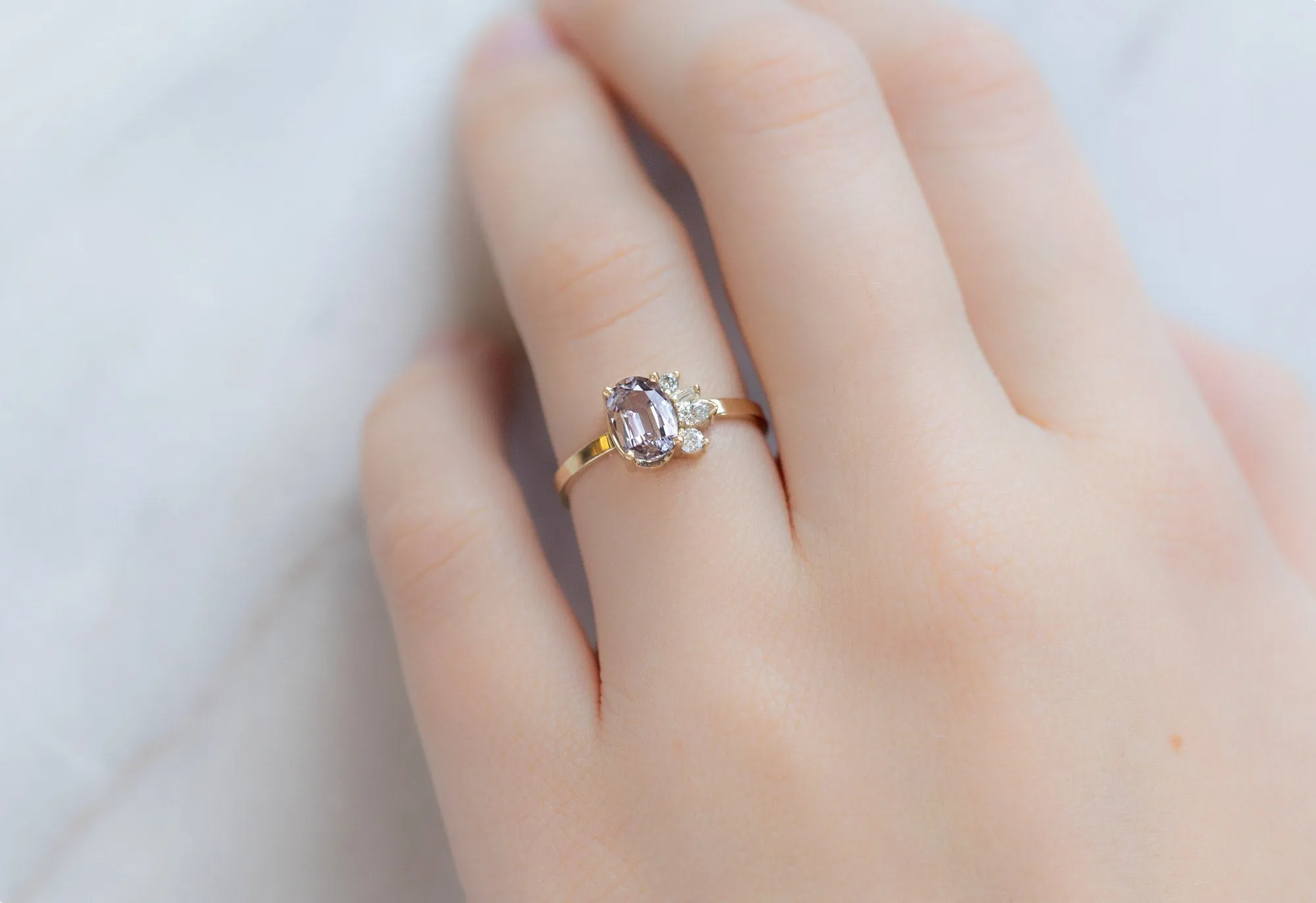 The Cluster Ring with a 1.12ct Spinel   Diamonds