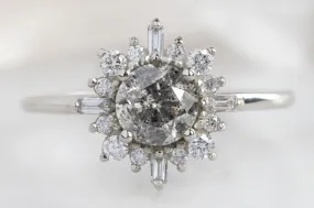 The Compass Ring with a 1.05ct Round-Cut Salt and Pepper Diamond