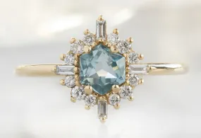 The Compass Ring with a Montana Sapphire