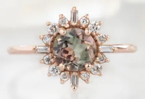 The Compass Ring with a Round Bicolor Tourmaline