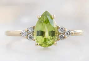 The Ivy Ring with a .89ct Pear-Cut Peridot