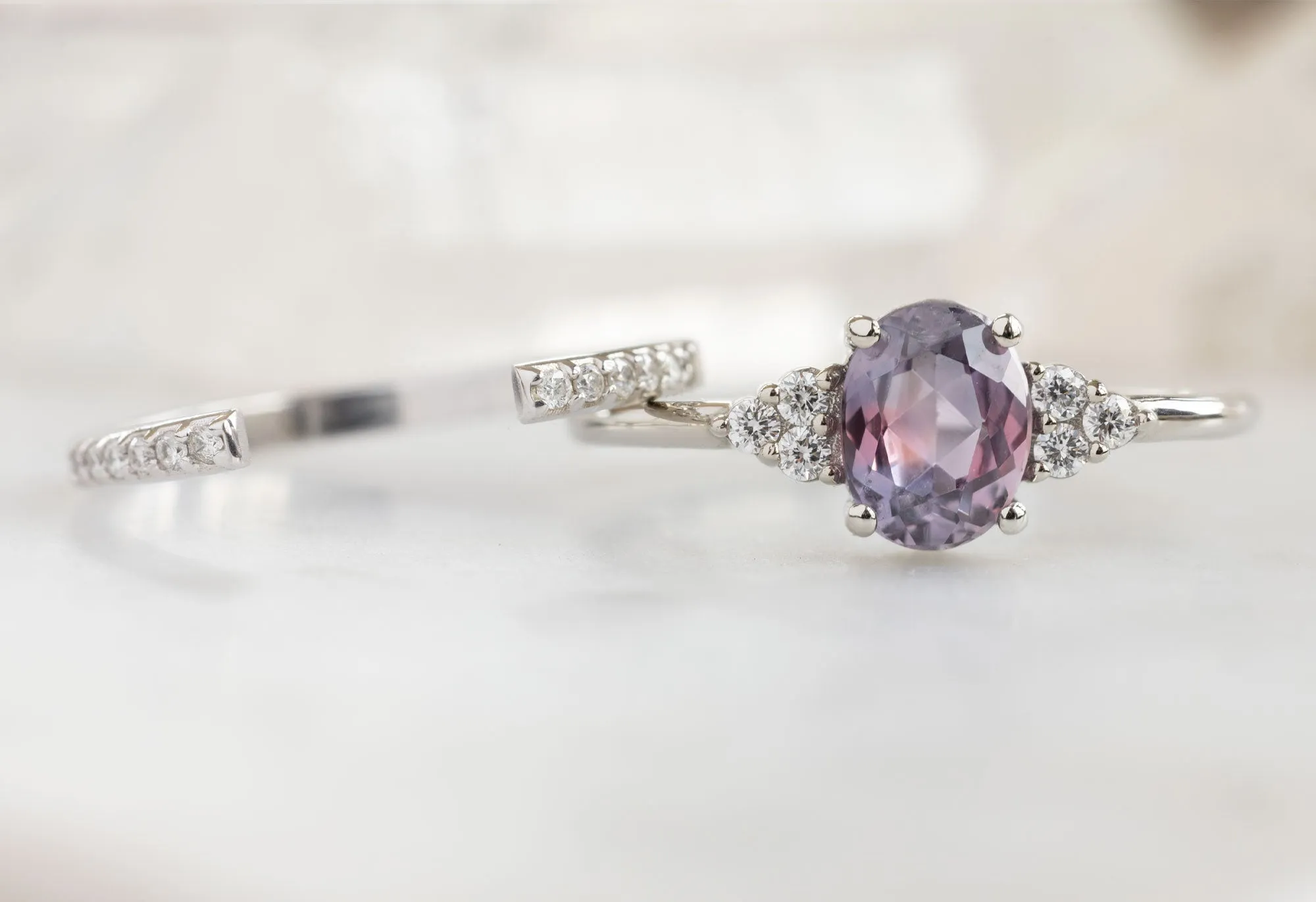 The Ivy Ring with a .93ct Oval-Cut Montana Sapphire