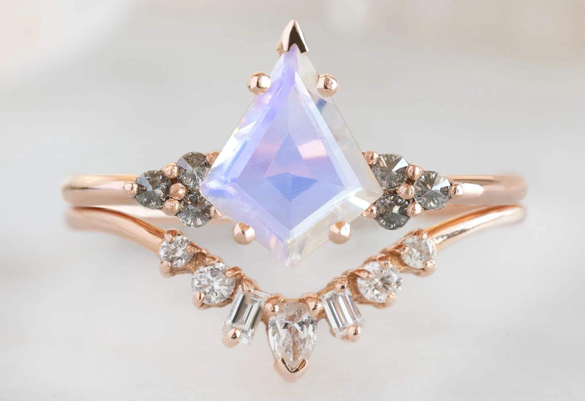 The Ivy Ring with a .96ct Kite-Shaped Moonstone