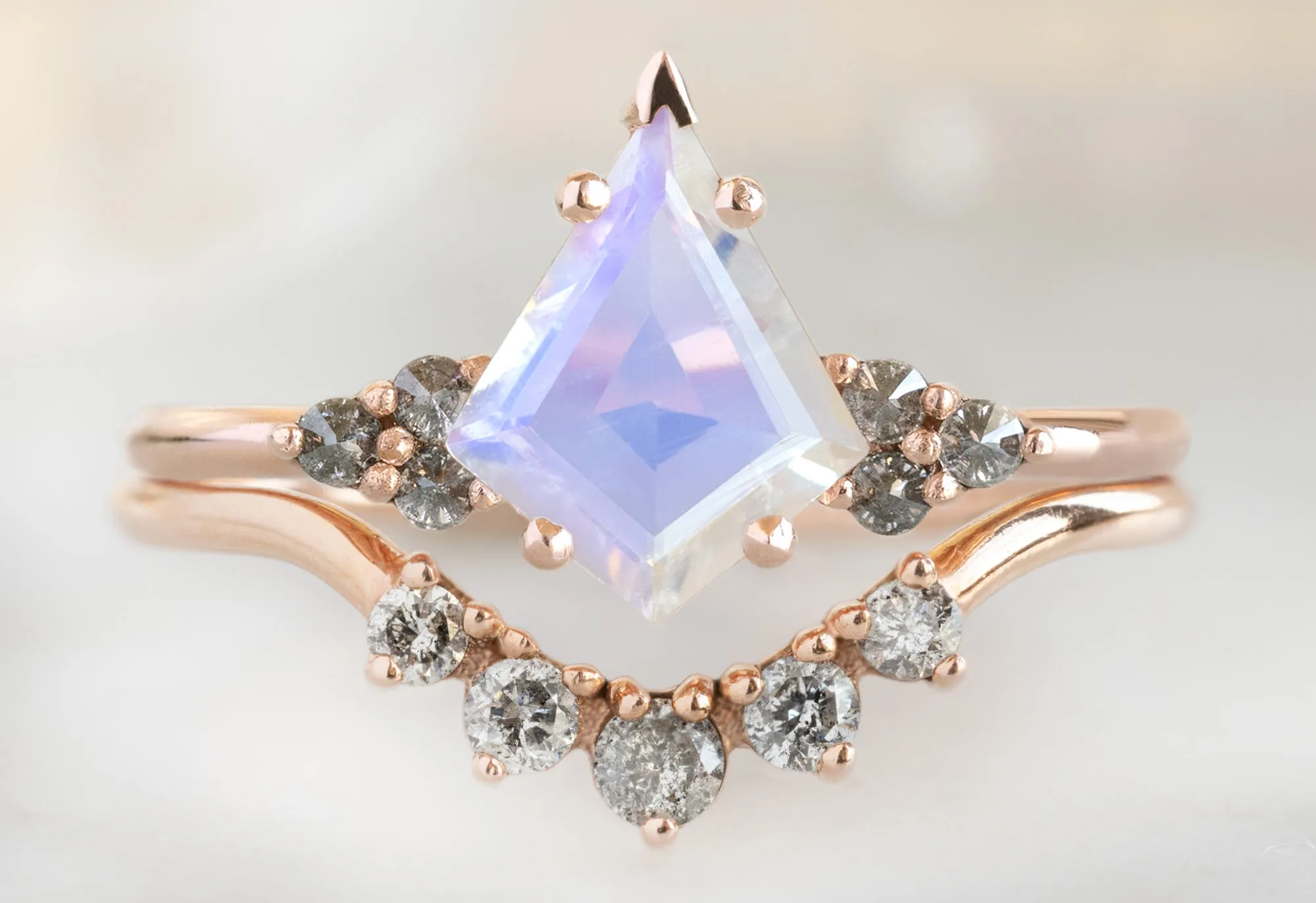 The Ivy Ring with a .96ct Kite-Shaped Moonstone