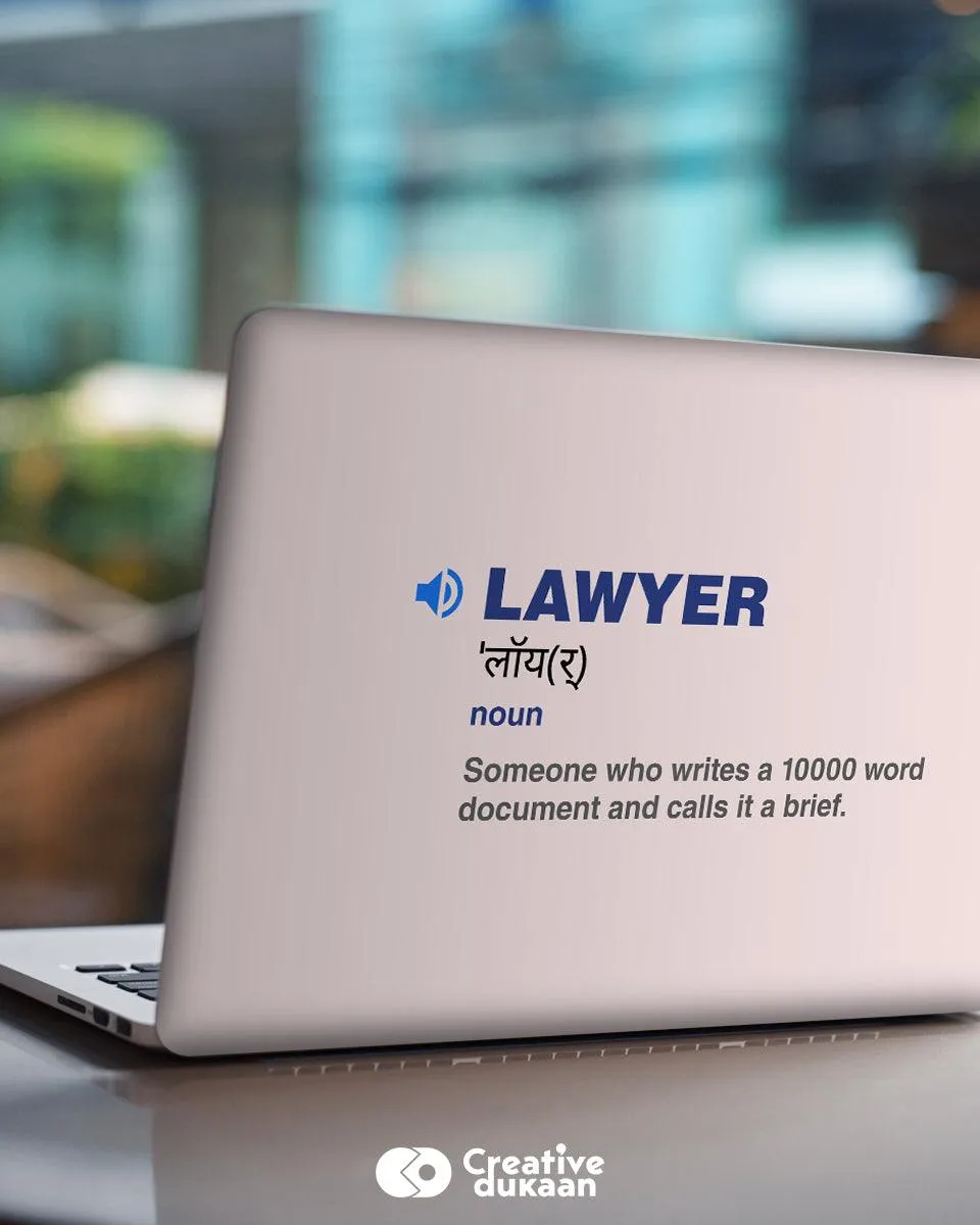 The Lawyer - Cool Laptop Skin for Lawyers