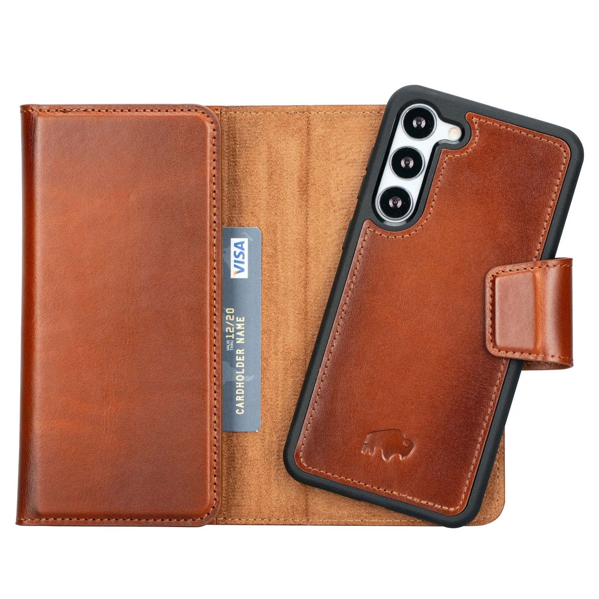 Tudor Samsung Galaxy S23 Plus Wallet Case, Burnished Tan