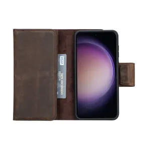 Tudor Samsung Galaxy S23 Plus Wallet Case, Distressed Coffee