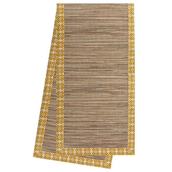 Turmeric Coffee Bean Waterlily Runner, Medium (200cm) - SALE HOMEWARES