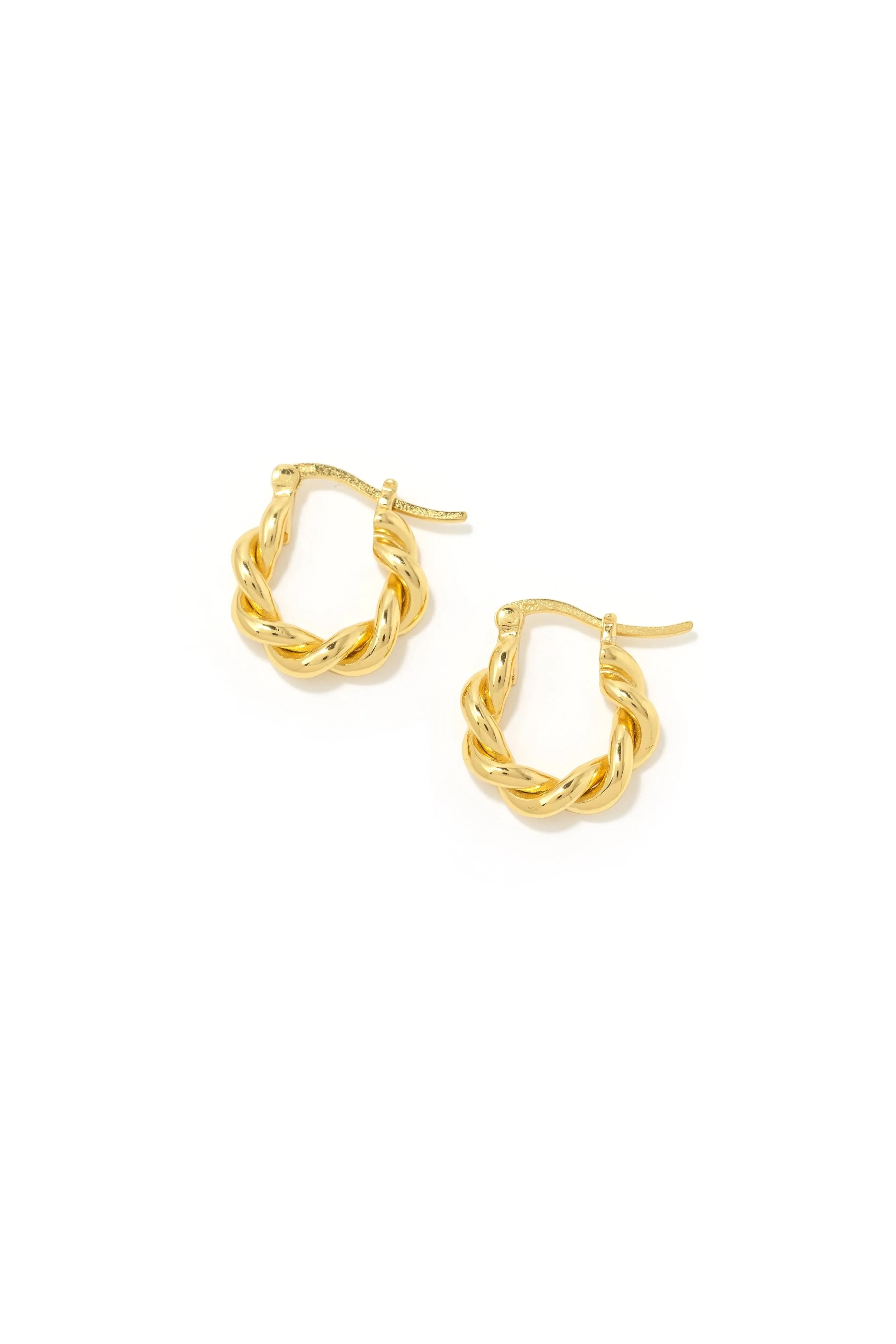 Twist Hinge Hoops Gold