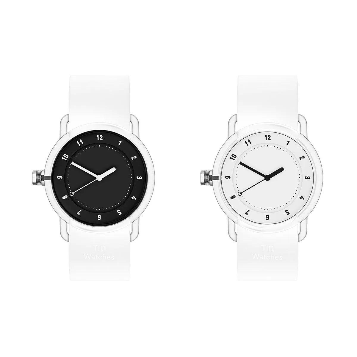 White Silicone Strap with Transparent Buckle