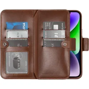 Windsor iPhone 14 Plus Bi-Fold Wallet Case, Burnished Tan