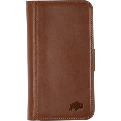 Windsor iPhone 14 Plus Bi-Fold Wallet Case, Burnished Tan