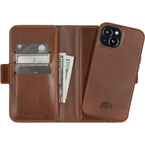 Windsor iPhone 14 Plus Bi-Fold Wallet Case, Burnished Tan