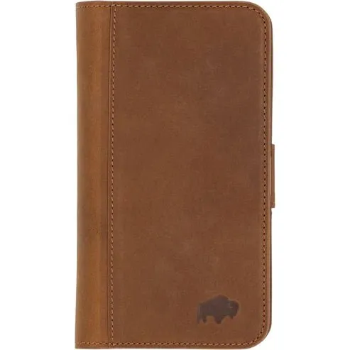 Windsor iPhone 14 Plus Bi-Fold Wallet Case, Golden Brown