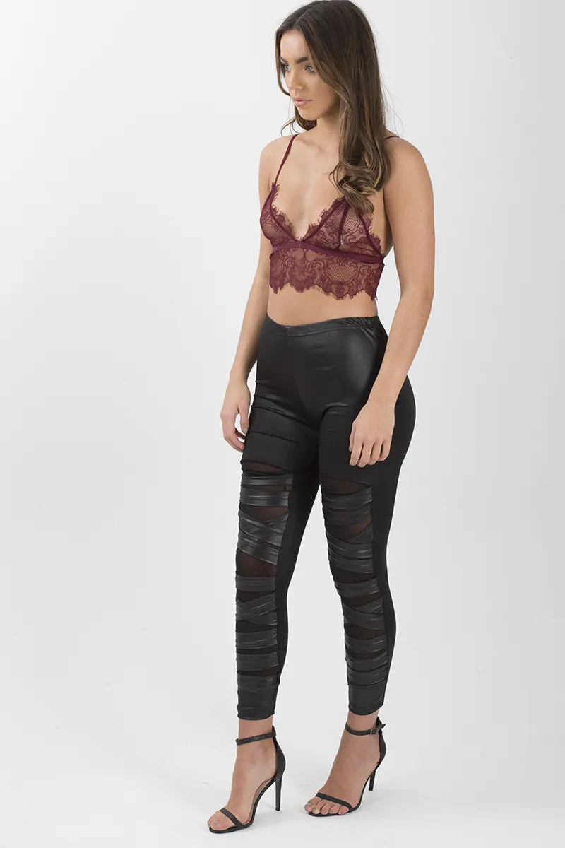 Wine Lace Bralet - Evie