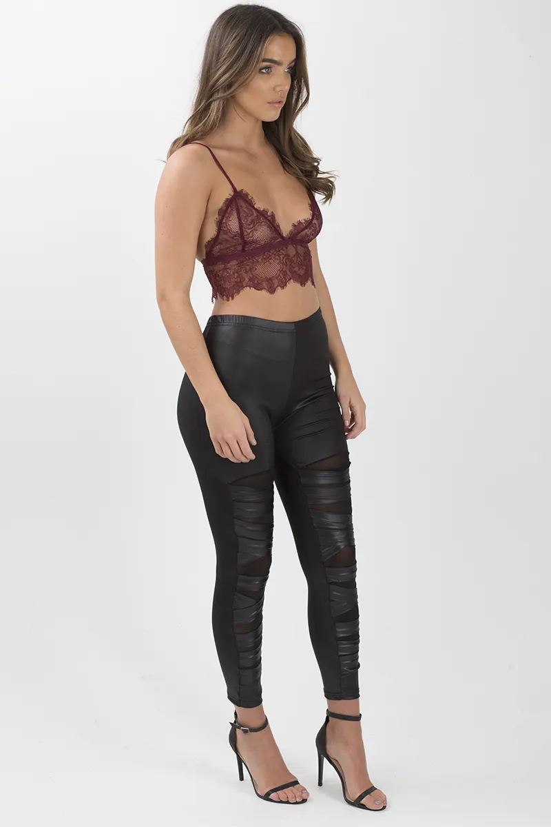 Wine Lace Bralet - Evie